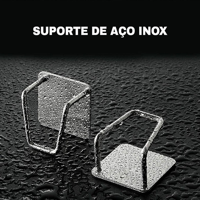 Gancho Adesivo De Parede Suporte Aço Inox Super Aderencia