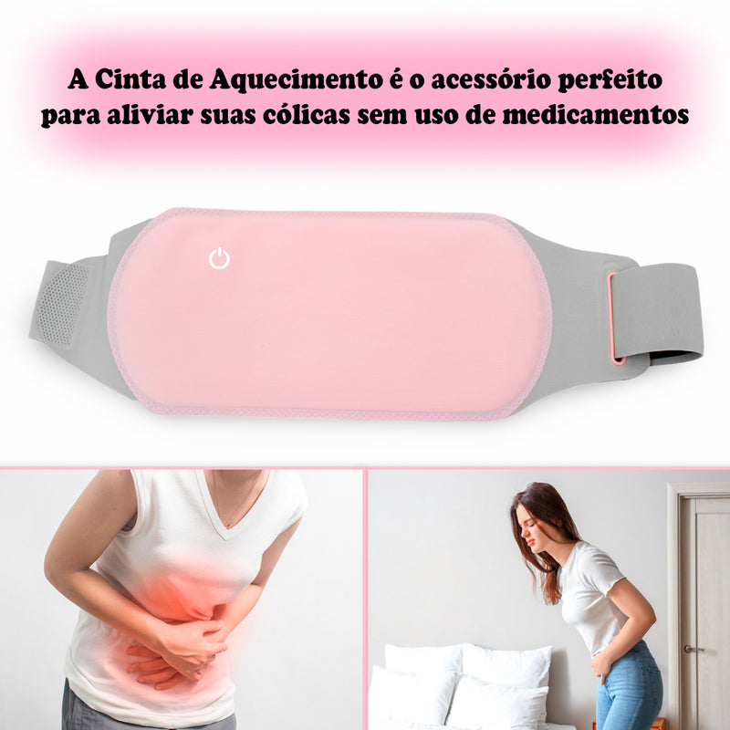 Cinta De Aquecimento Alivio Cólica Menstrual Almofada Esquenta