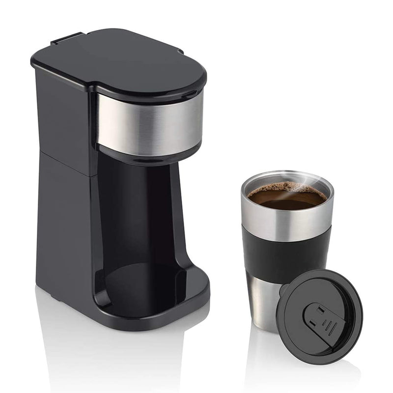 Cafeteira Elétrica Com Copo Térmico Inox Individual Mini