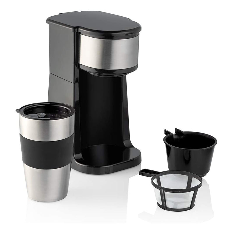 Cafeteira Elétrica Com Copo Térmico Inox Individual Mini