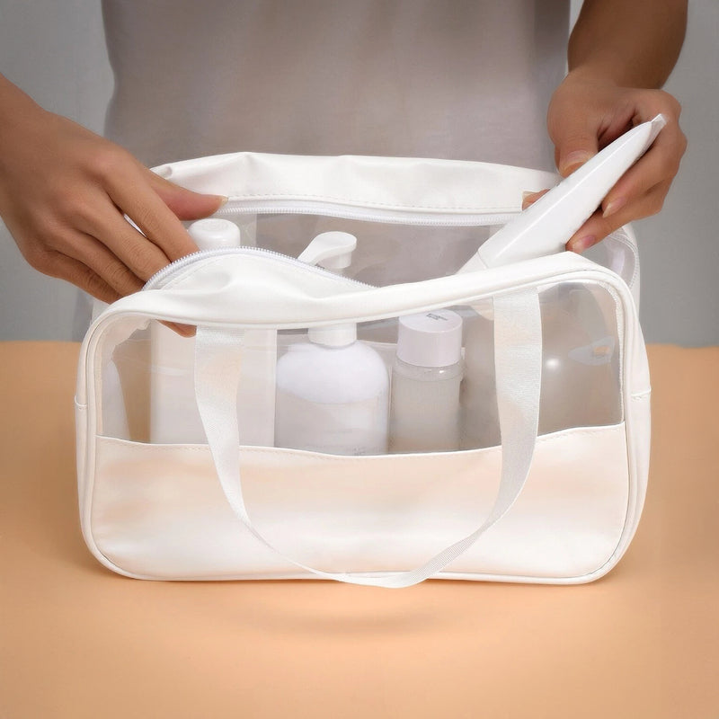 Necessaire Transparente Organizador Viagem Bolsa Média