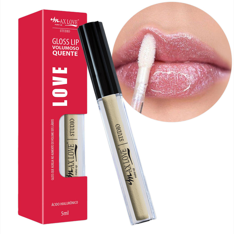 Gloss Lip Volumoso Quente Lábios Vegano Maquiagem Max Love