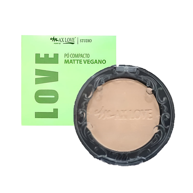 Pó Facial Compacto Matte Vegano Maquiagem Max Love