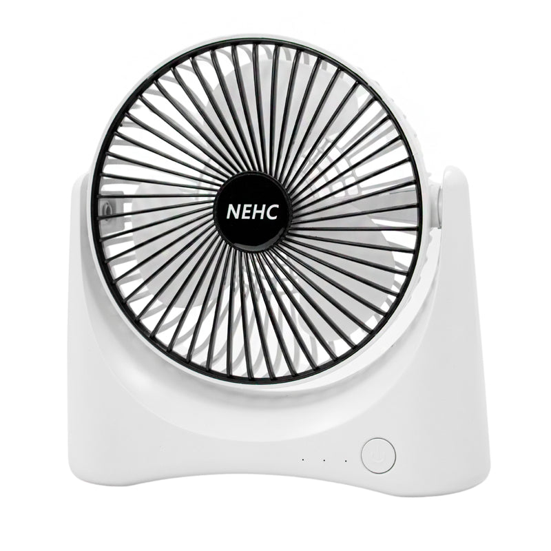 Mini Ventilador Portátil USB Recarregável De Mesa 3 Velocidades