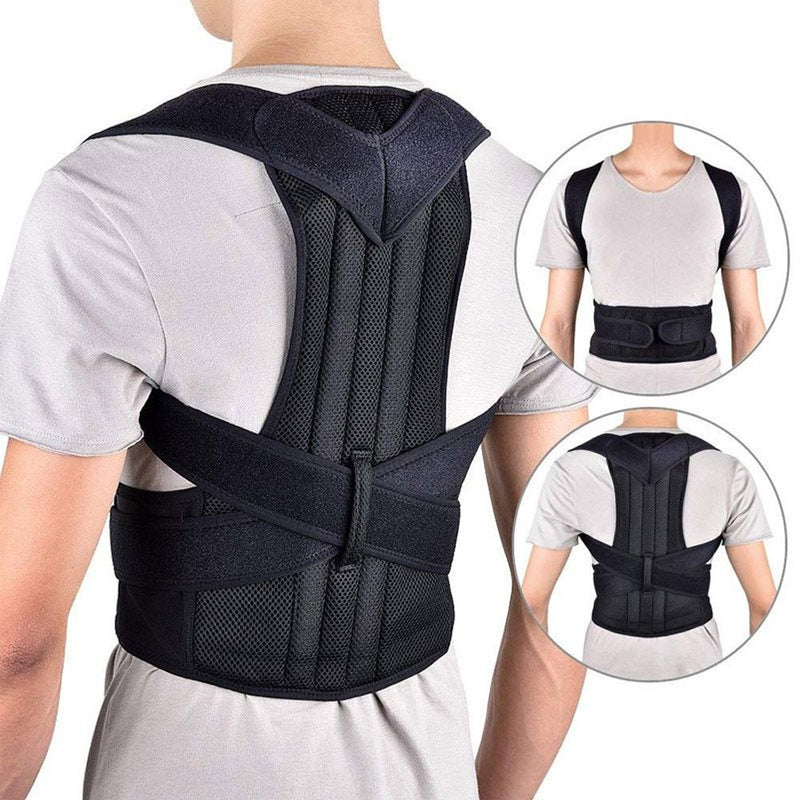 Colete Corretor Postural com Suporte Magnetico e Imã Duplo Ajustavel