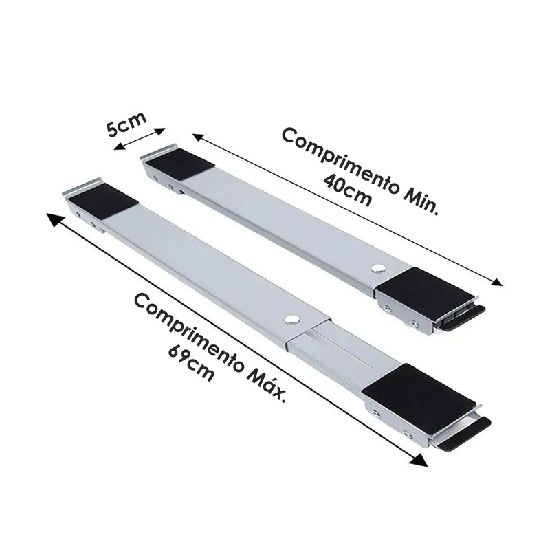 Suporte Rodinhas Movedor Arrasta Moveis Materiais Pesado Regulavel